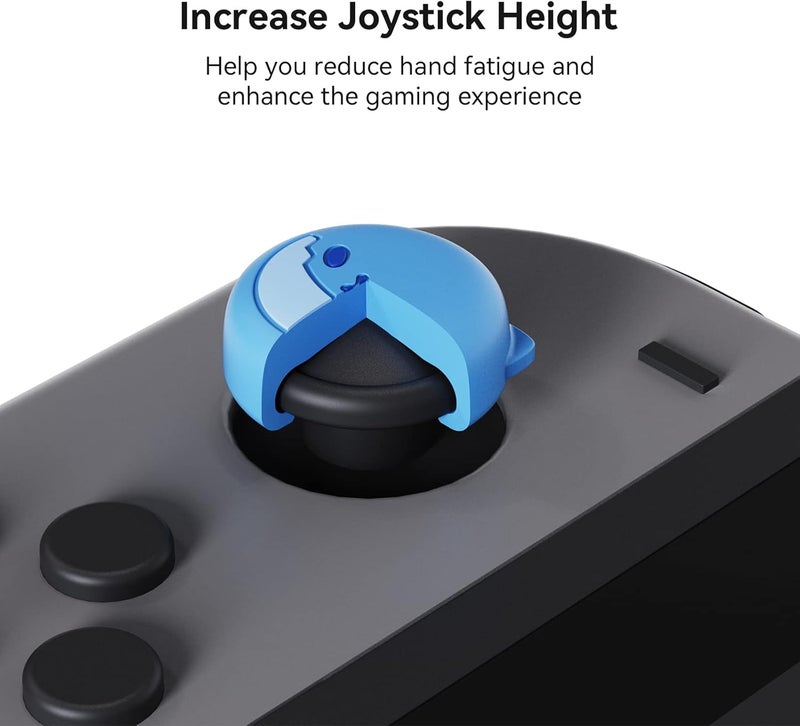 GEEKSHARE Cute Silicone Joy Con Thumb Grip Caps, Joystick Cover Compatible with Switch/OLED/Switch Lite,4PCS - Little Shark - Image 2